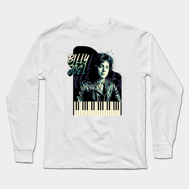 Billy Joel pianist Long Sleeve T-Shirt by Habli